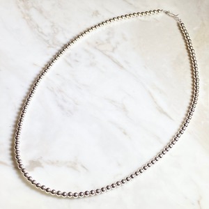 navajo silver beads necklace 60.5cm φ5mm