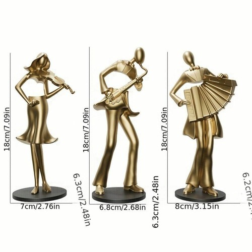 3個セットのミュージシャンのオブジェ 3色展開 置物 おしゃれ