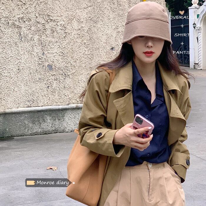 スプリングコート スタイルロング長袖スリーブルーズトップス ストリート 春物 モンロー3602521141