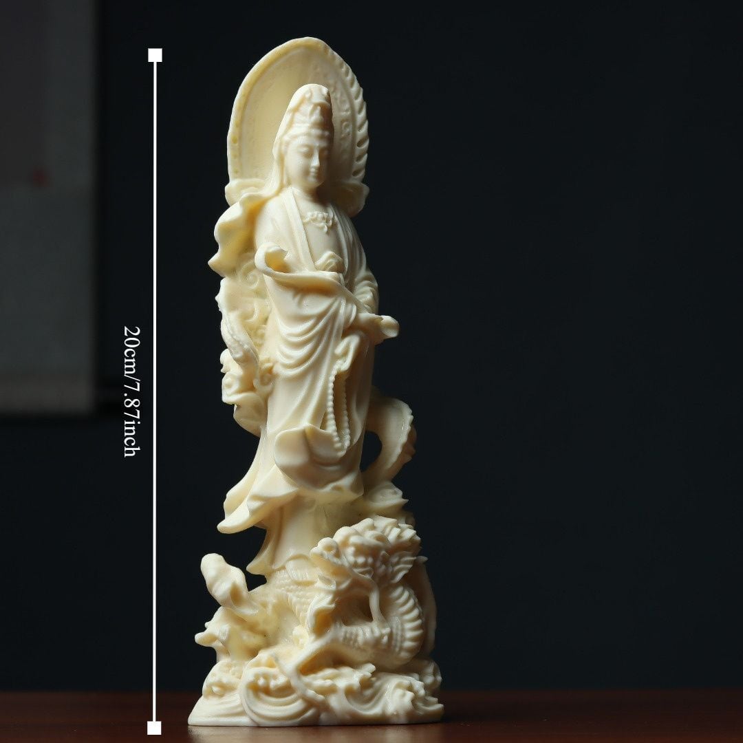 龍上観音菩薩 銅製 風水 仏像 開運祈願 玄関 置物 【公式通販】