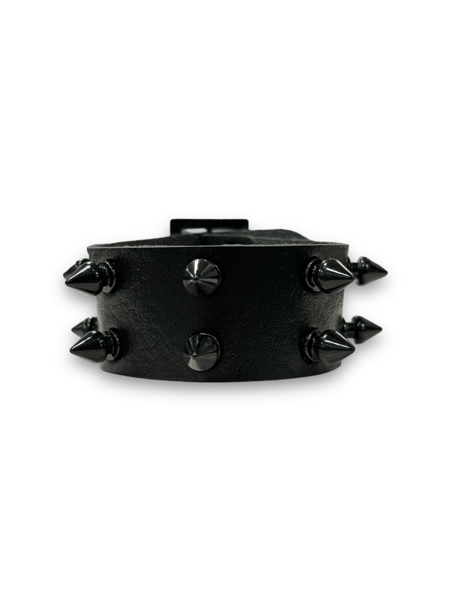【PLANET STUDIO】leather double short studs belt bracelet