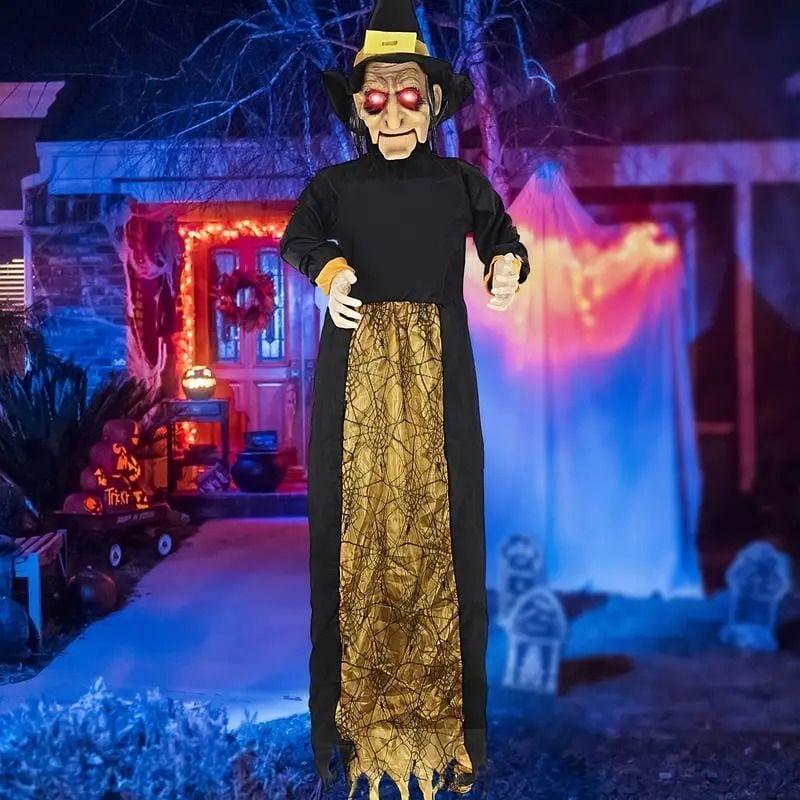ハロウィン ハロウィン雑貨 魔女 ウィッチ 人形 動く 音が出る 光る