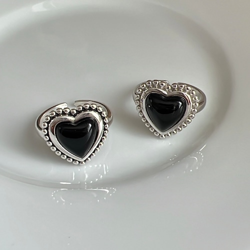 S925 Big heart ring (R212-2)