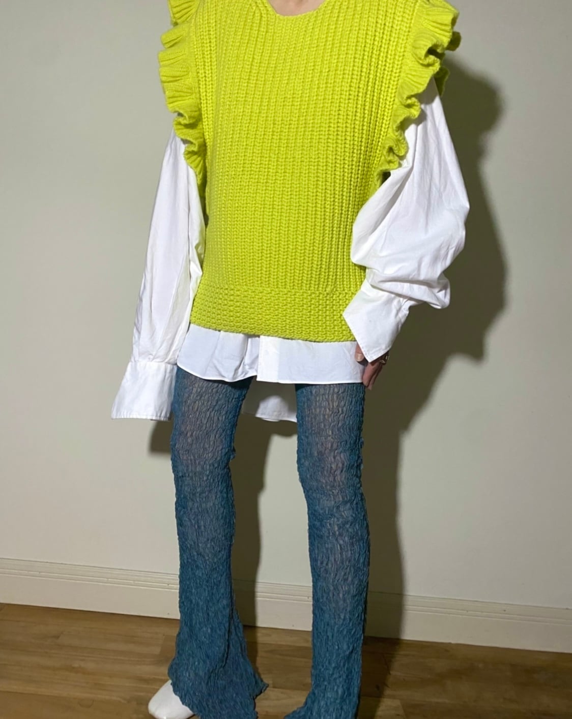 美品】FUMIKA UCHIDA [OVER FRILL VEST]