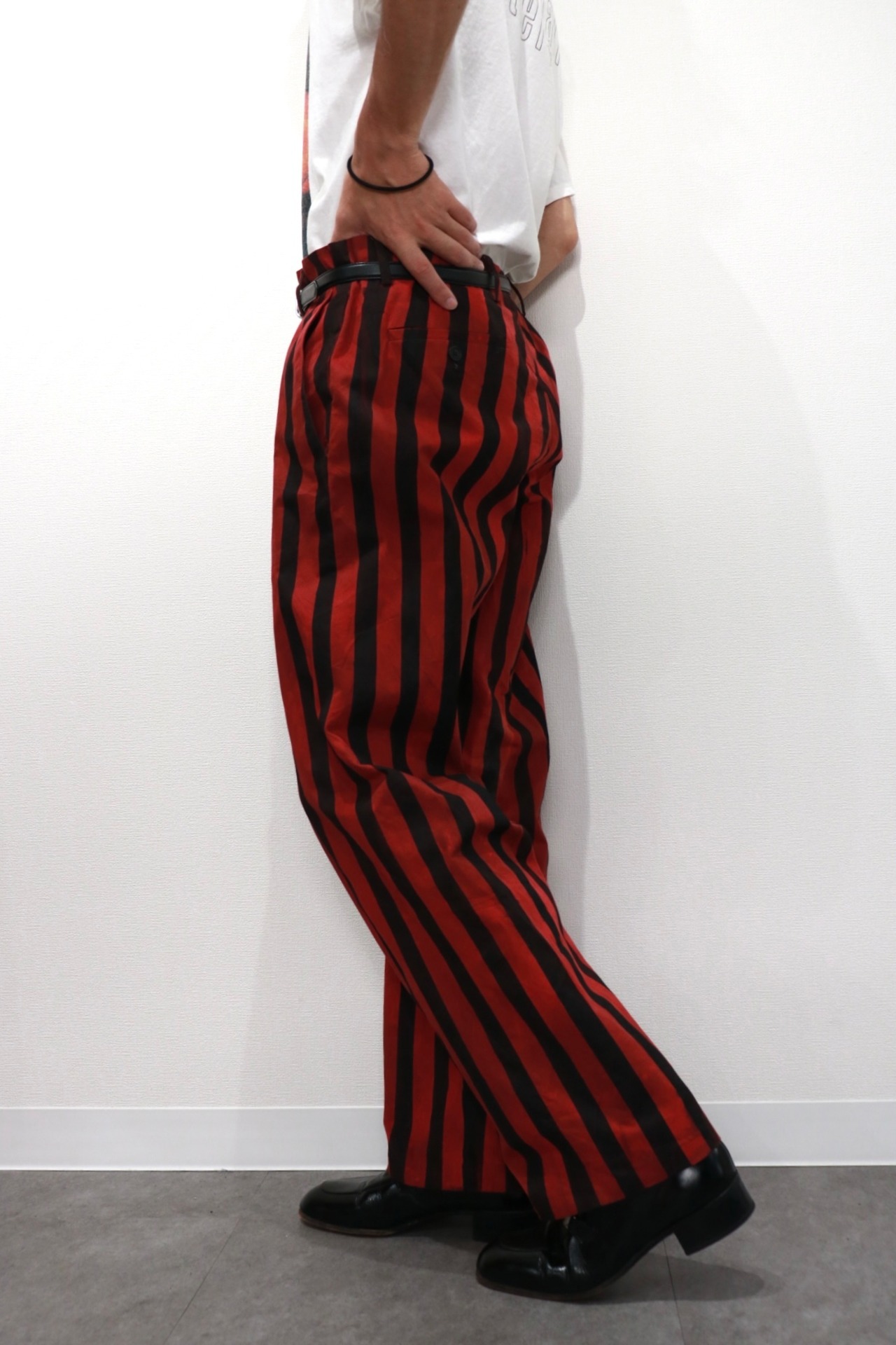 haggar over-dyed stripe slacks