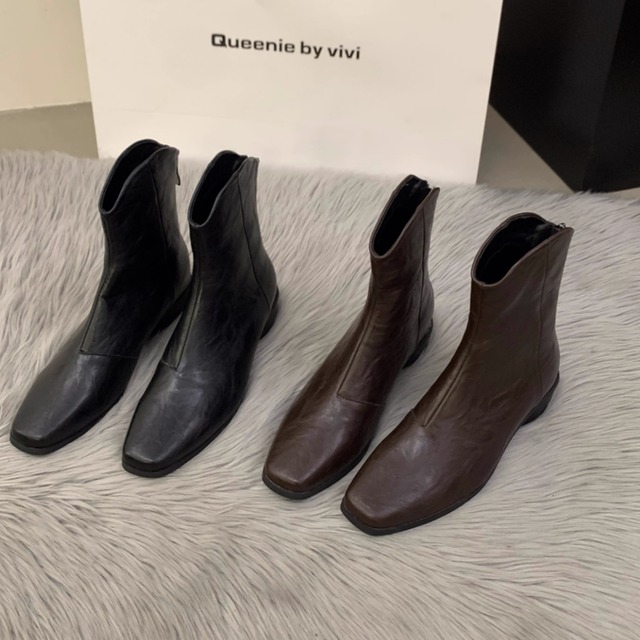 pu leather short boots m0522