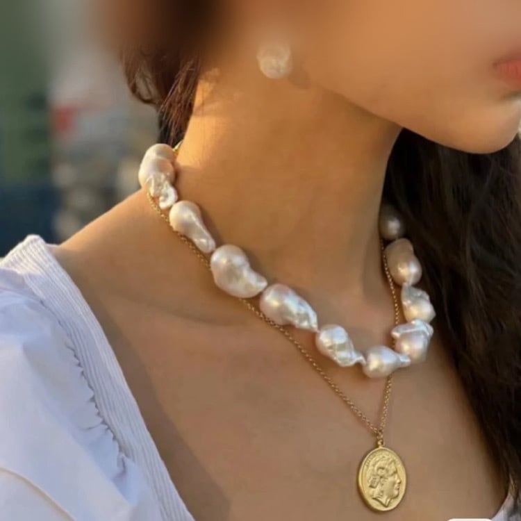 【Le choix de Wakako】美バロックパールネックレス①43cm ②50cm③65cm ct-22