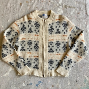 1960s  Pilgrim Mohair Wool Cardigan M  F996