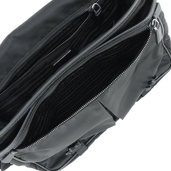 Used PRADA プラダ ナイロンショルダーバッグ 2VD768 ブラック A5対応