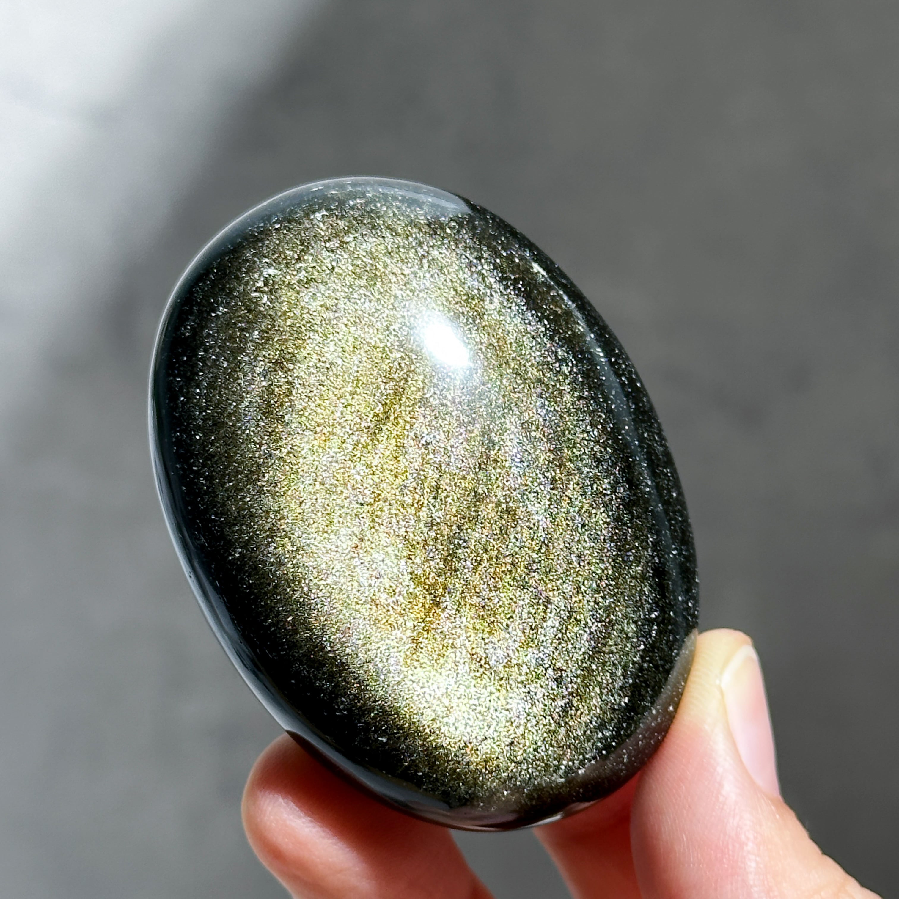 ゴールドオブシディアンパームNo.580 ゴールデンシーンオブシディアン パーム58◇Goldensheen obsidian