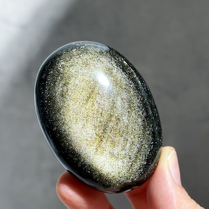 ゴールデンシーンオブシディアン パーム58◇Goldensheen obsidian◇天然石・鉱物・パワーストーン