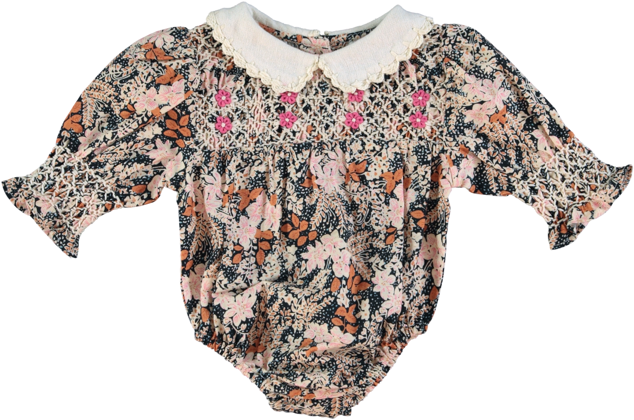 《即納》Bebe Organic / Elora Romper - Fall Blooms