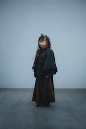 〈 nunuforme 23AW 〉ショルダーカバーブラウス / 09-nf20-507-031 / Black / Kids