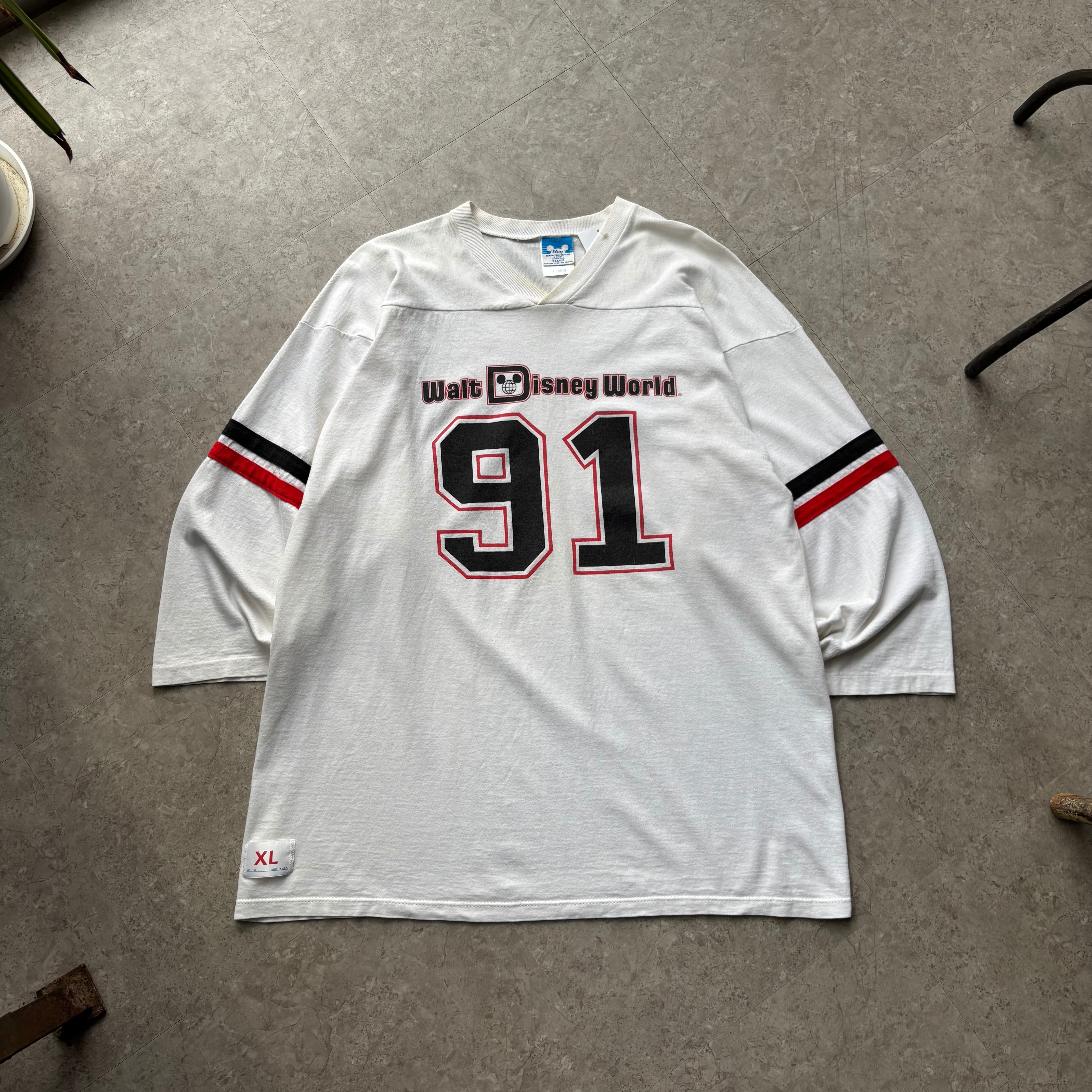 1991s "Walt Disney World" football T-shirt【仙台店】