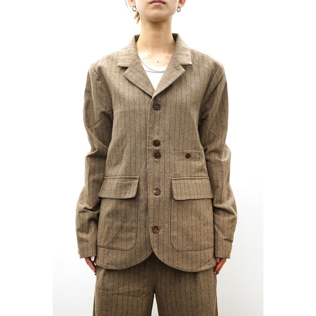 [Aleksandr Manamis] (アレクサンダーマナミス) 2220513A AUTHORS CHECKED JACKET (PIN STRIPES)