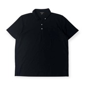 Eddie Bauer エディーバウアー スキッパー BD 半袖ポロシャツ XL/ブラック/鹿の子