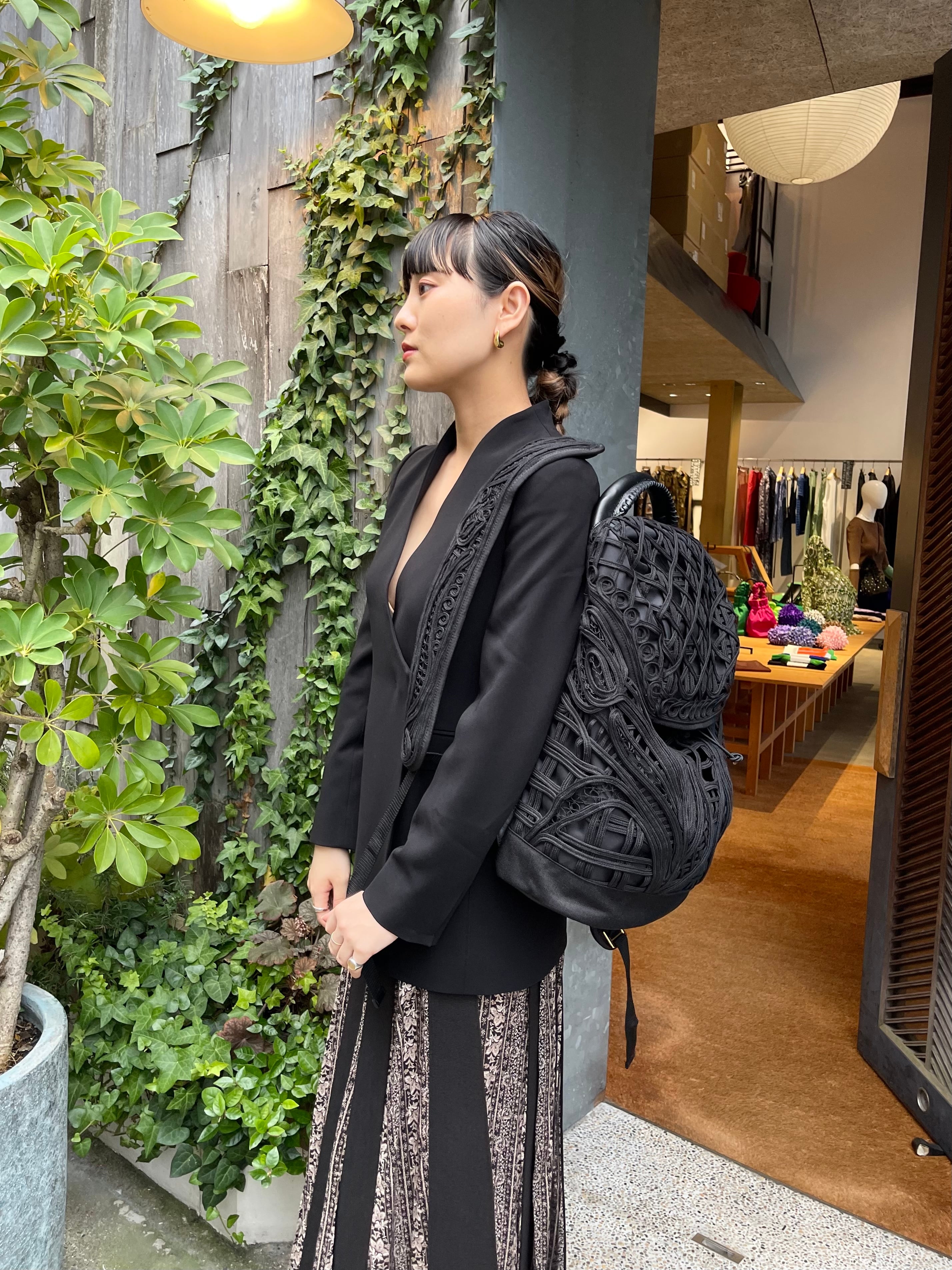 Mame Kurogouchi】コード 刺繍 ポーチバッグ 2色 