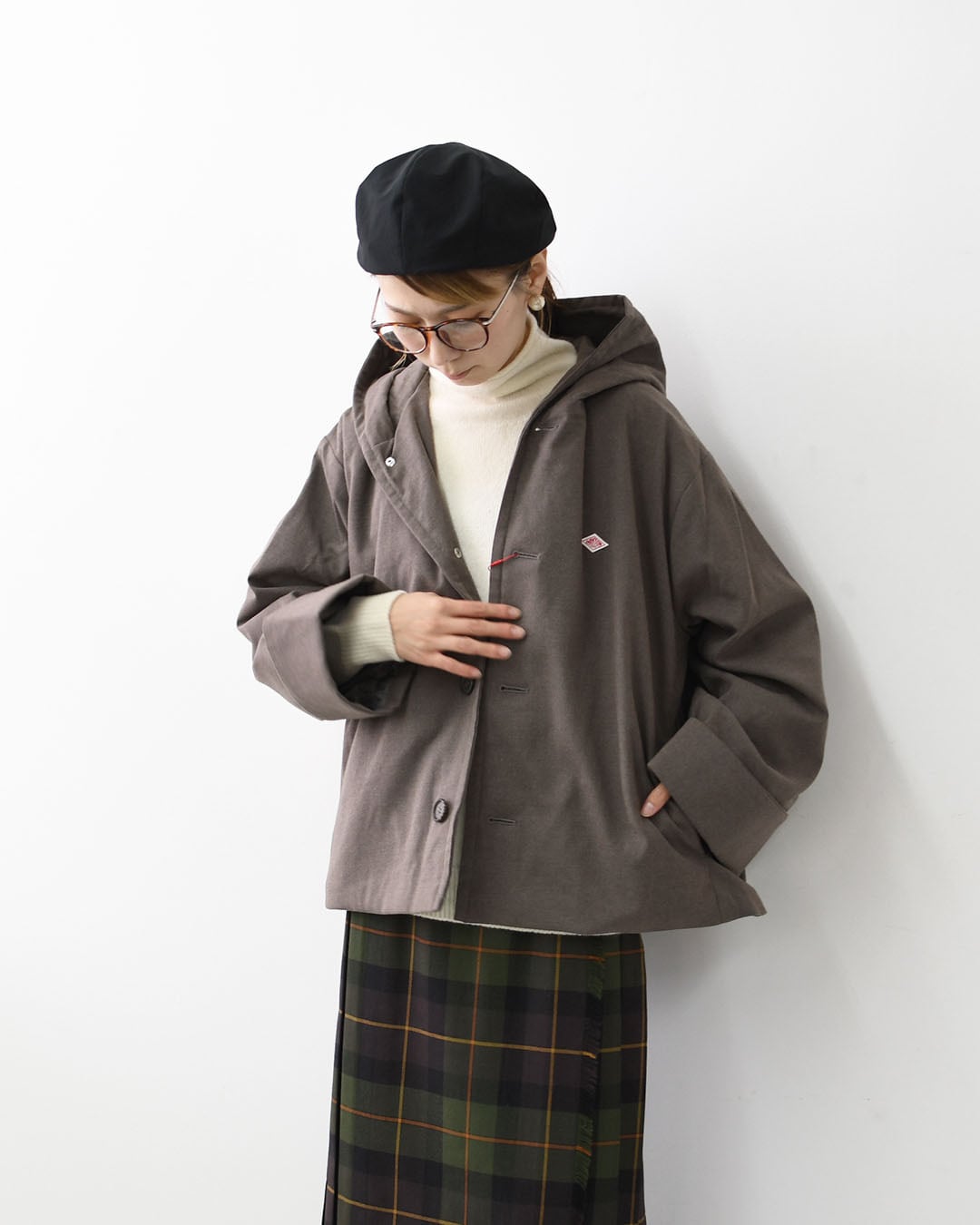 DANTON [ダントン] W WOOL LIKE INSULATION HOODED WIDE JACKET [DT