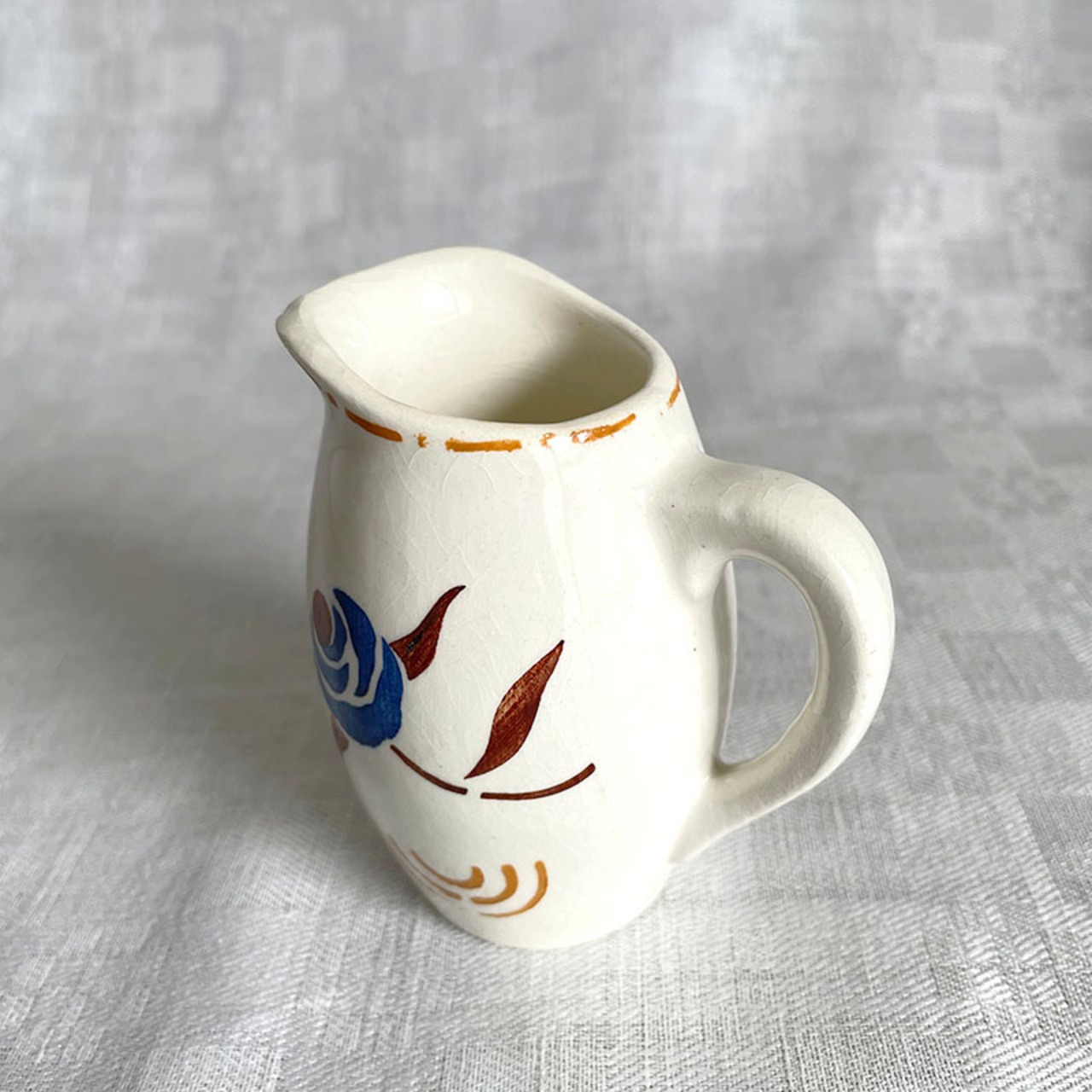 ピッチャー　ミルク　ミニサイズ　ステンシル薔薇 19twd49