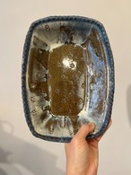 小代焼　瑞穂窯　福田るい　長方ふち深鉢　掛けわけ