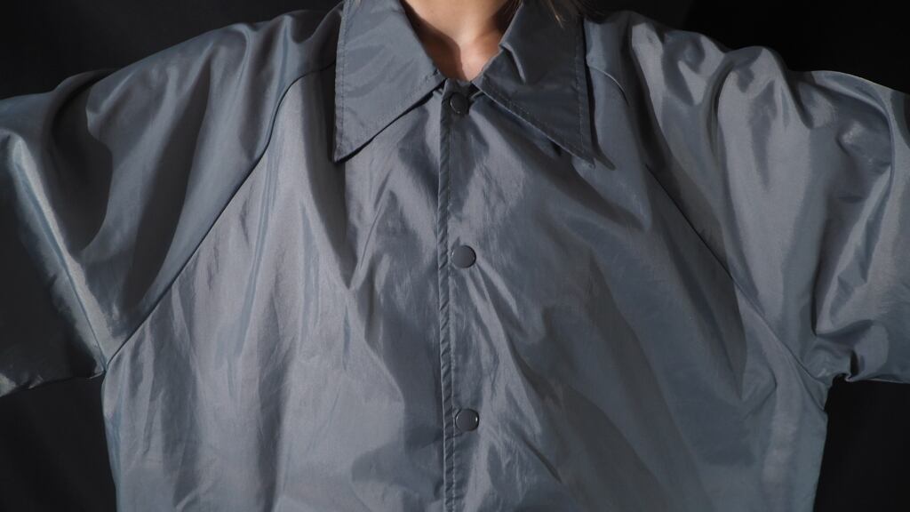 Haband mat silver color nylon coach jacket (made in Sri Lanka)