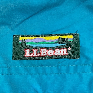 【L.L.Bean】80s 90s USA製 三角タグ ナイロンジャケット ハーフジップ アノラック パーカー ワンポイントロゴ 刺繍 L ビンテージ オールド アウトドアウェア us古着