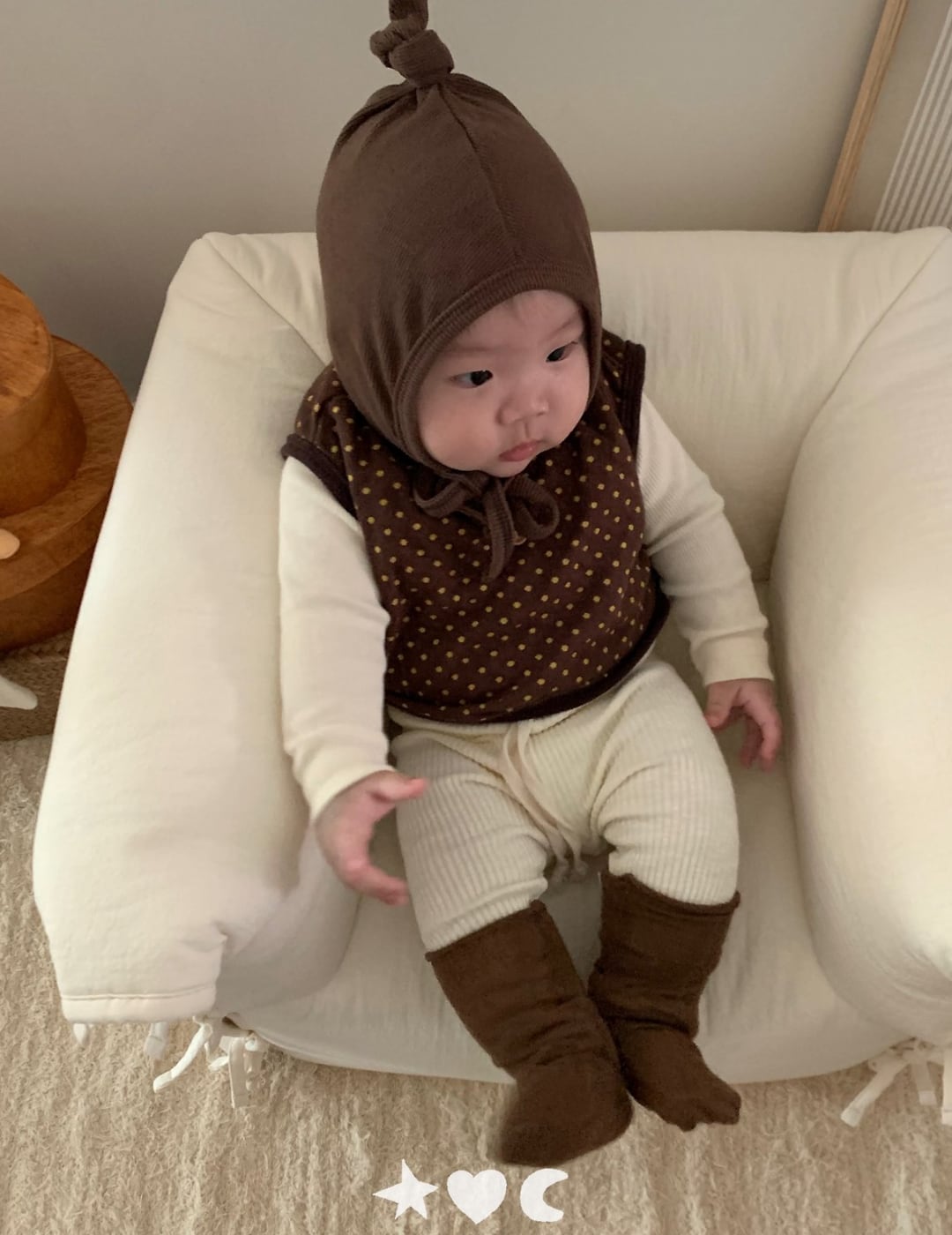 送料無料【予約】/  babyハートドットベスト /lalaland