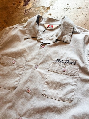 BEN DAVIS / 刺繍 OPEN COLLAR SHIRT / 半袖シャツ