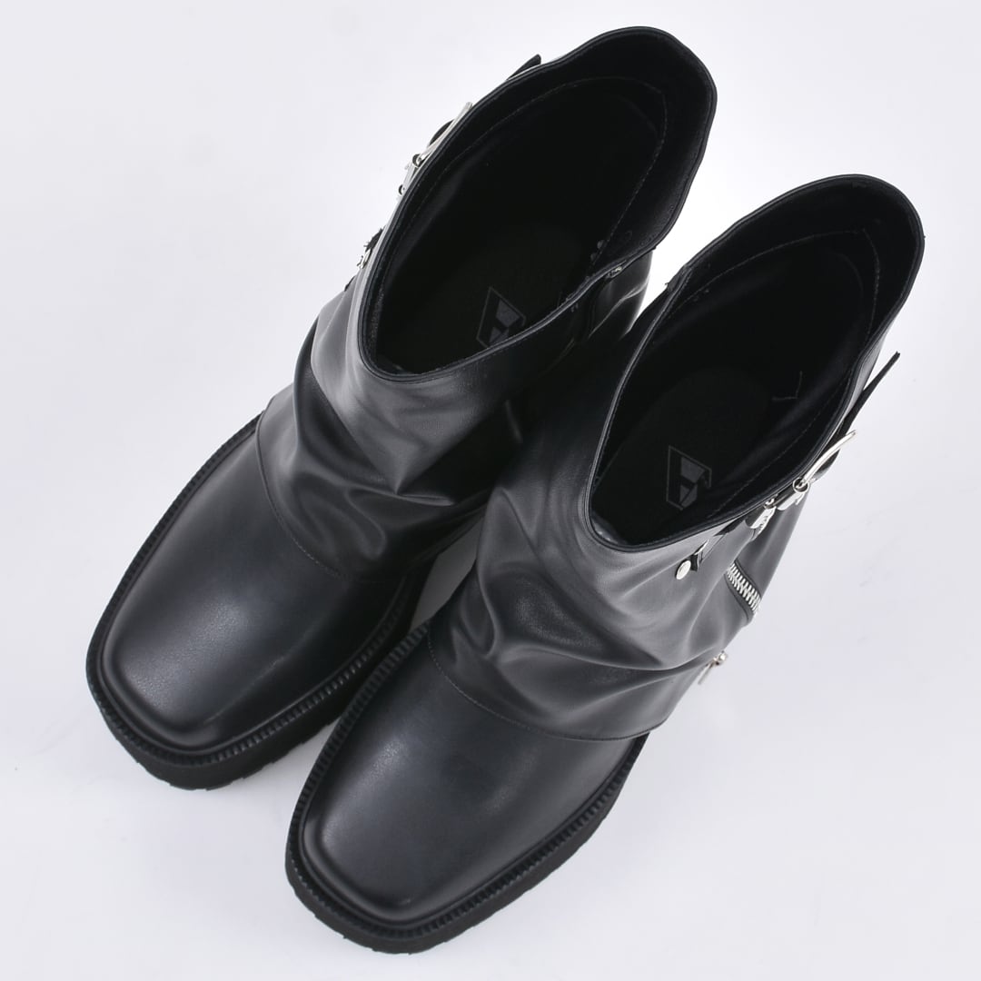 2ベルトルーズカバーZIP厚底ブーツ | VOLCAN&APHRODITE 2ベルトルーズカバーZIP厚底ブーツ | VOLCAN&APHRODITE