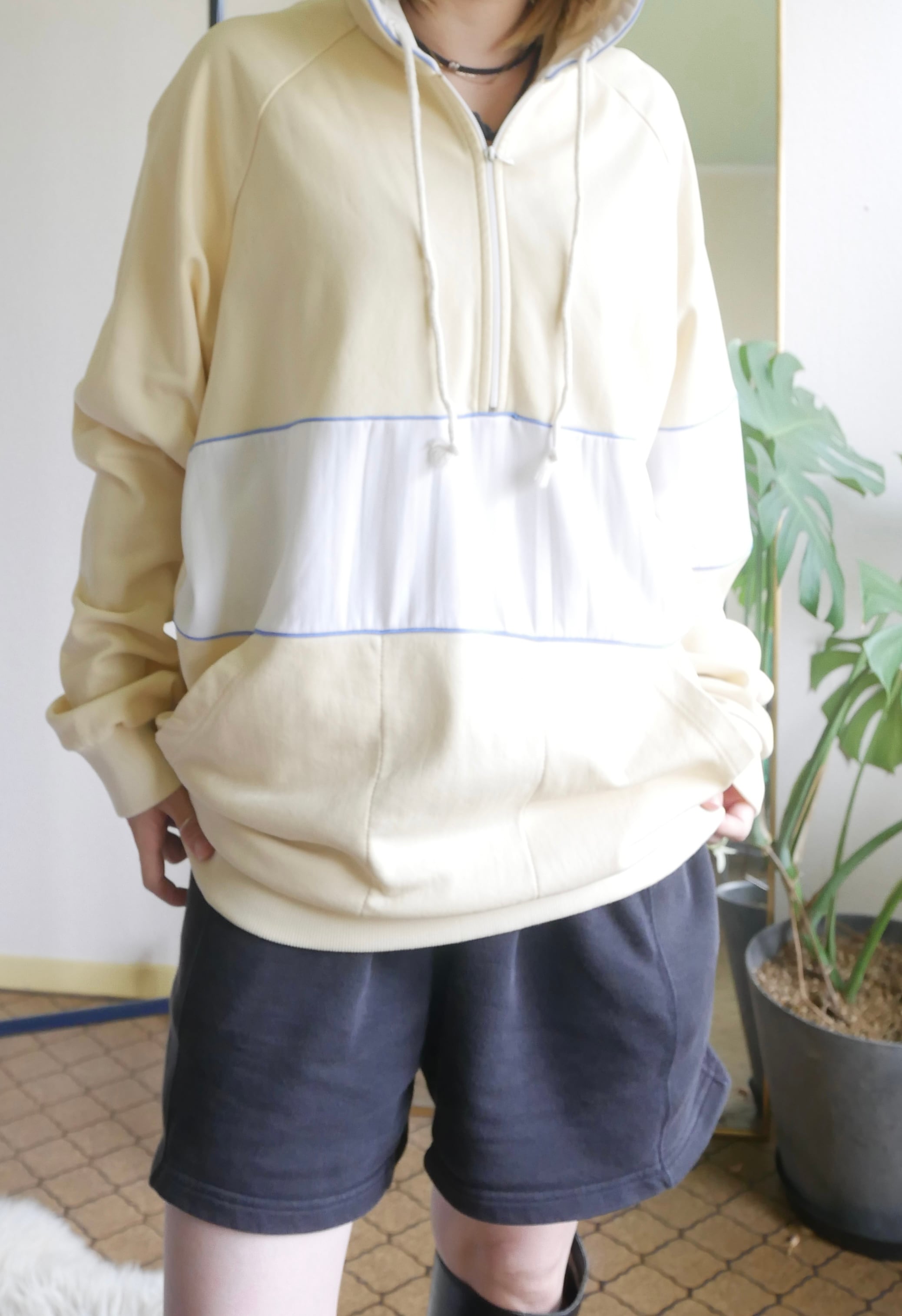 70s-80s Vintage Half-Zip butterTrack Hoodie