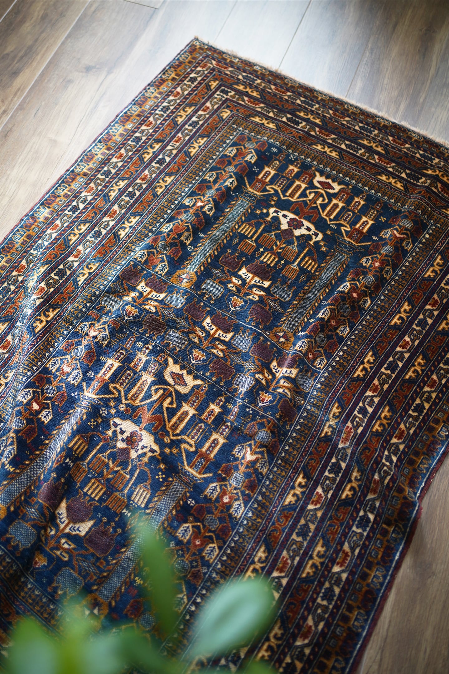 ✦vintage rug✦　160cm×86cm　ペルシャ絨毯　イラン　70s 687】Vintage Afghan Turkmen Ali khoja rug 1970's | ヴィンテージ