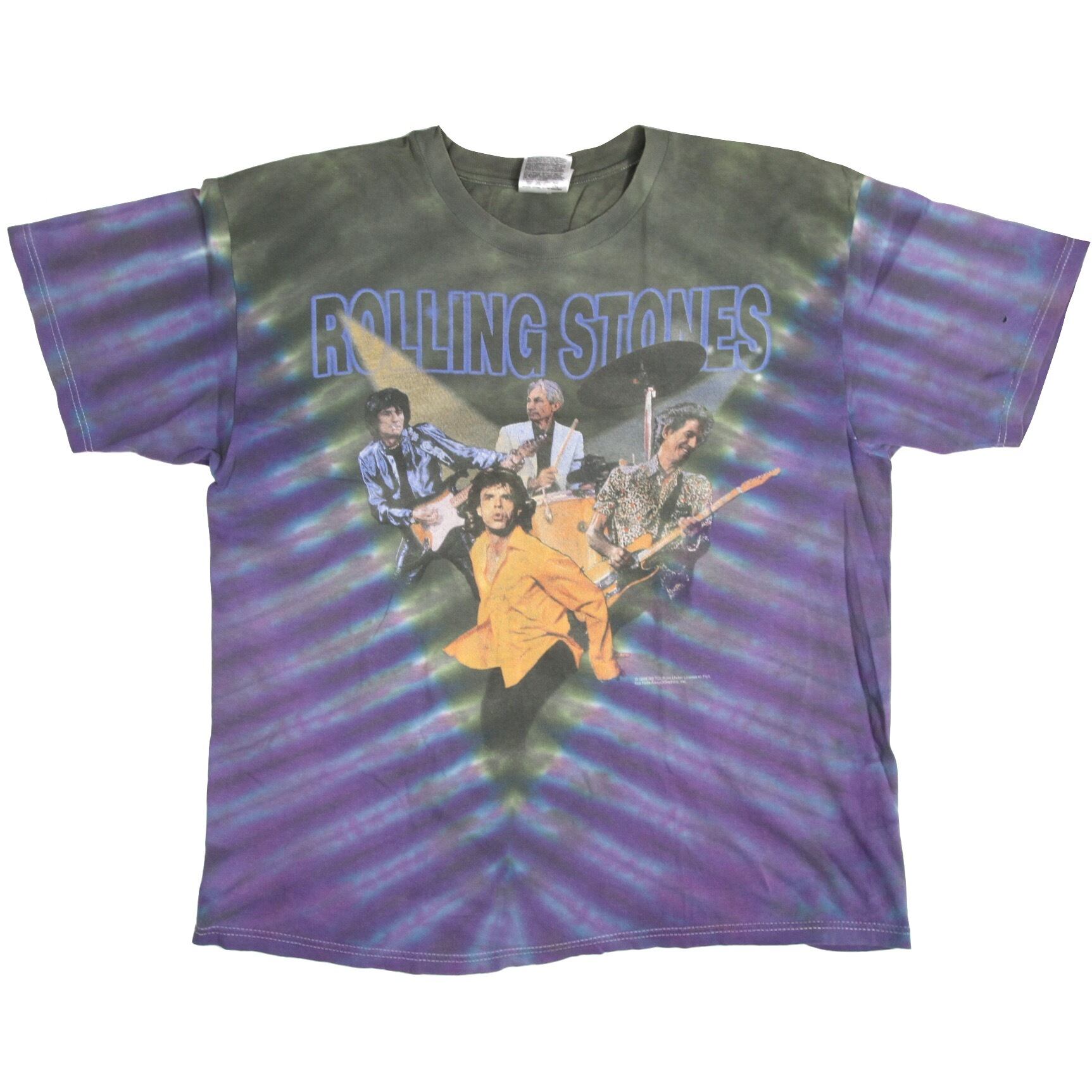 USED【L】Vintage 90s The Rolling Stones Tie-Dye Tee / Tedman by Hanes ©️1999