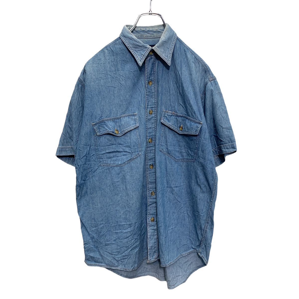 UNIQLO 半袖 デニム シャツ S ブルー ユニクロ オールドユニクロ 90's