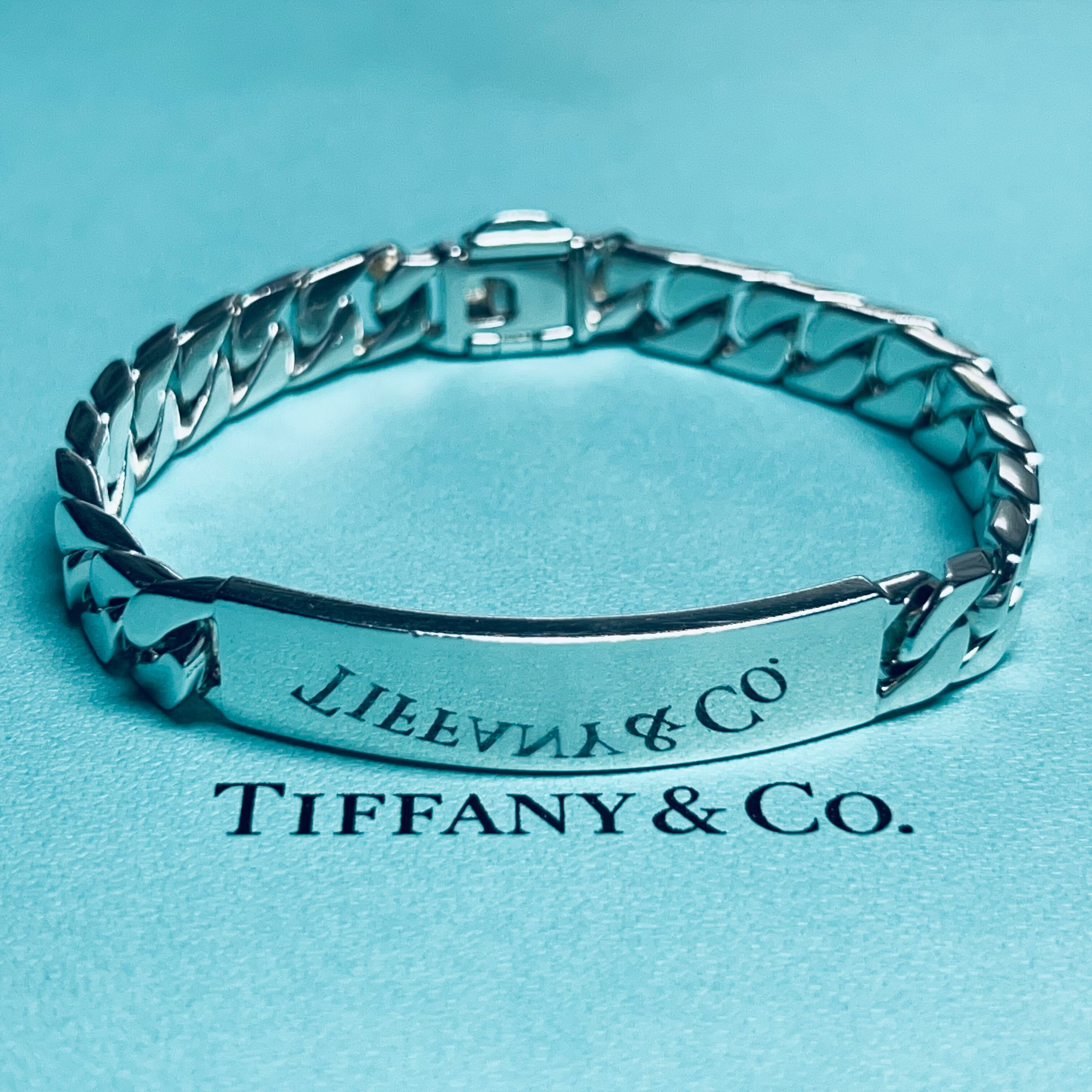 【TIFFANY&Co.】ティファニー ID プレート シルバー925 レディース ブレスレット