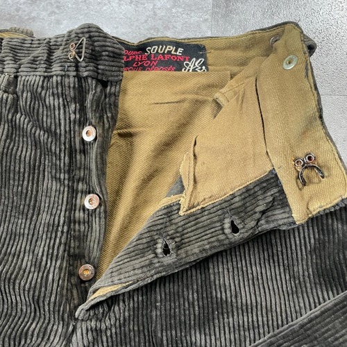 40-50s Adolphe Lafont フレンチワーク コーデュロイ パンツ 詳細写真8