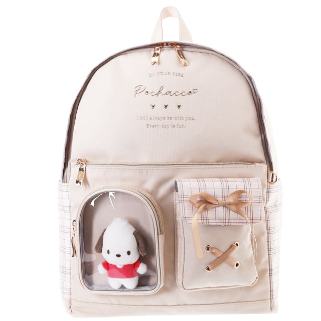 253338】サンリオポリチェック2ポケットぬい付Dパック | AXCIS