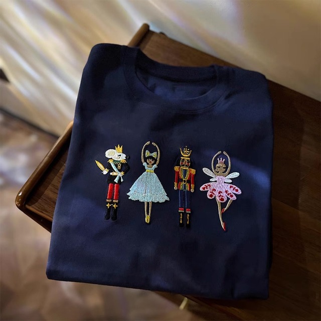 ワルツ刺繍Tシャツ F3448