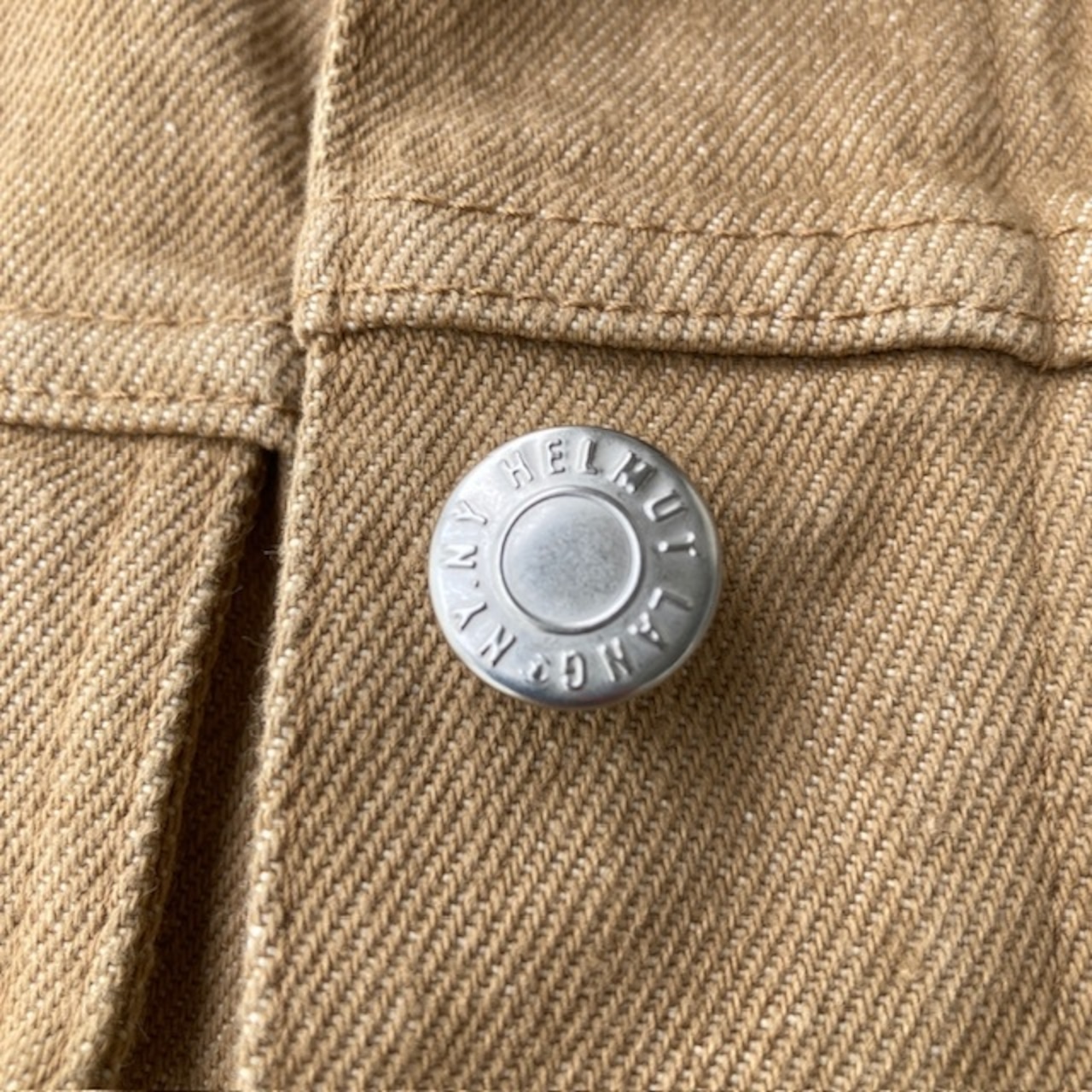 Helmut Lang ヘルムートラング 本人期 デニムジャケット トラッカー プラダ期 イタリア製 ベージュ ヴィンテージ古着 42 画像8