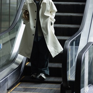 フェイクレザーシンプルロングコート　987