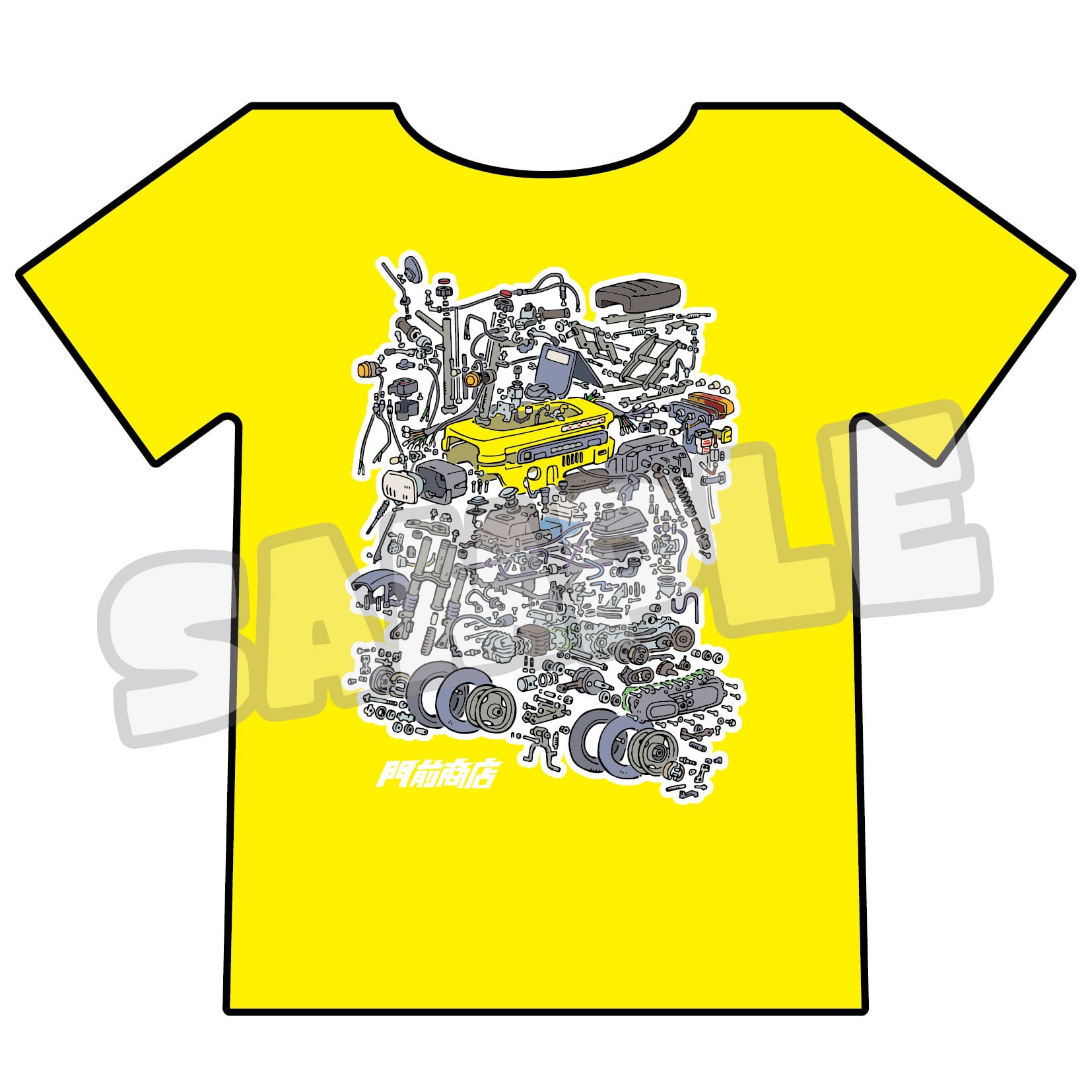モトコンポ分解Tシャツ | 門前商店