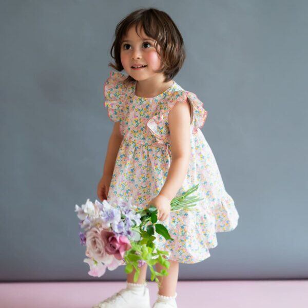 サマーフリルティアードワンピース     FLEUR      90cm   ギフトBOX入り