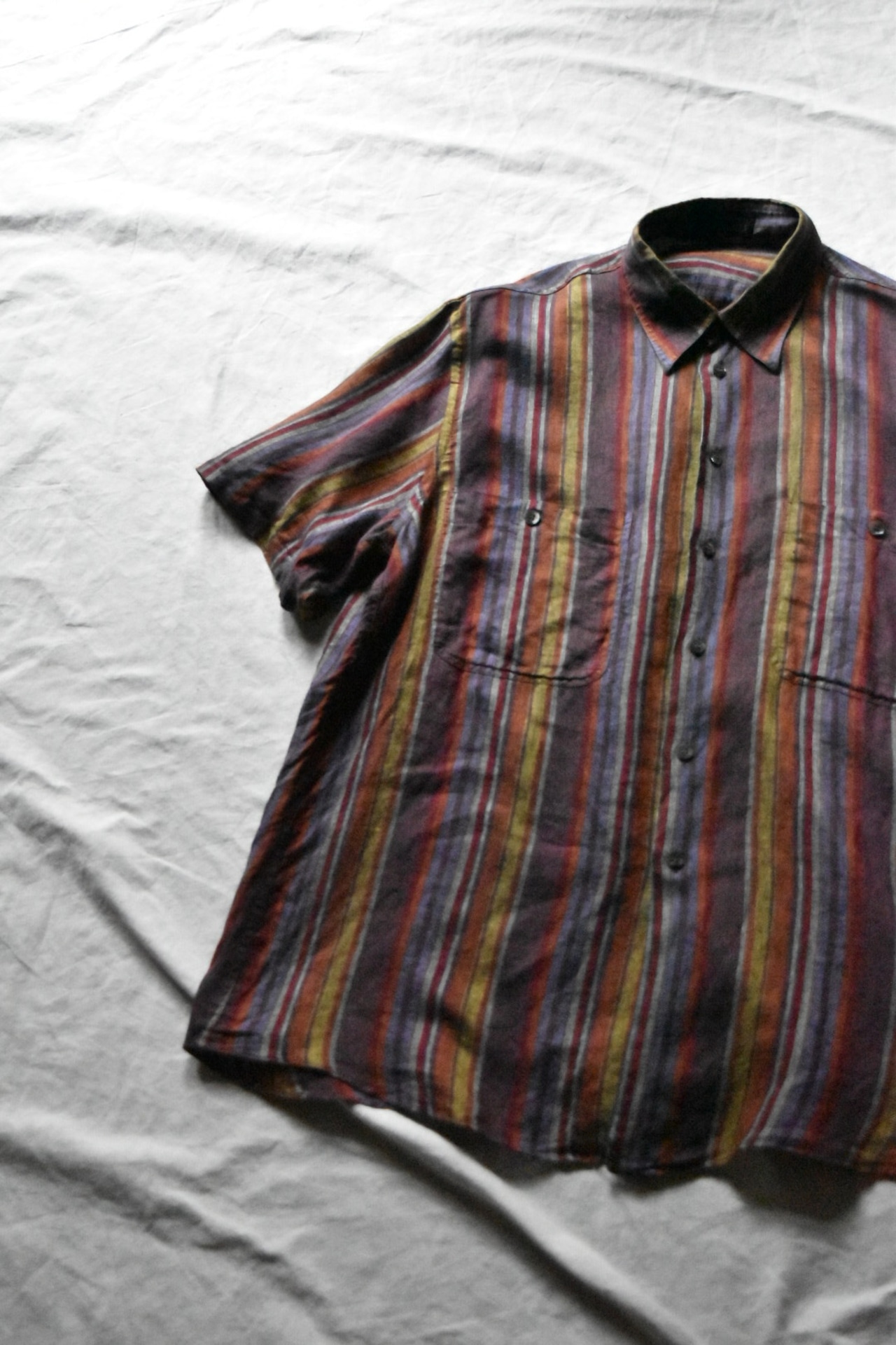 Italy multi-colored stripe Lien shirt