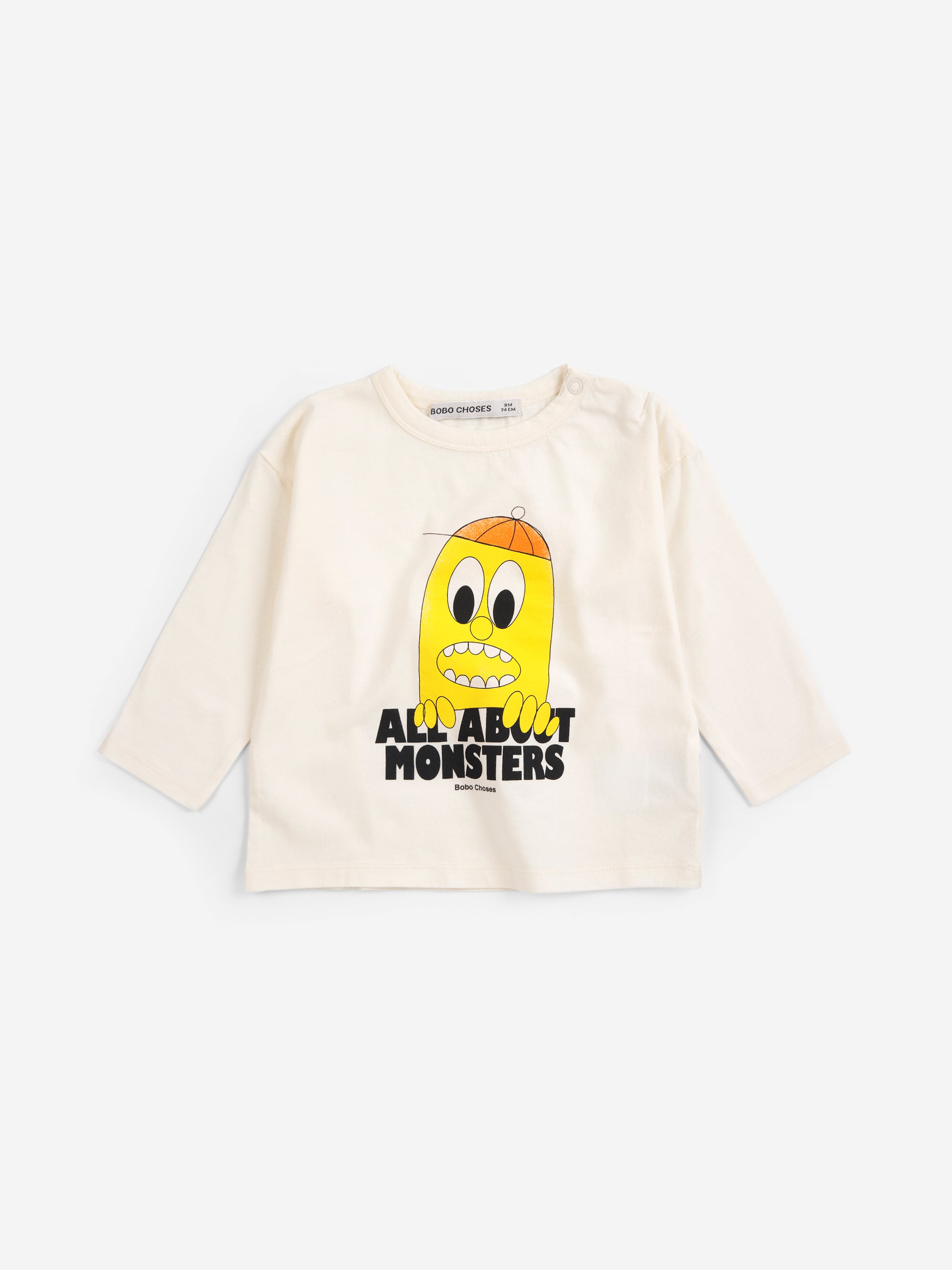 【26AW】BOBOCHOSES(ボボショーズ)Bigtooth Lemon Tshirt(12m/18m/24m)長袖Tシャツ レモン