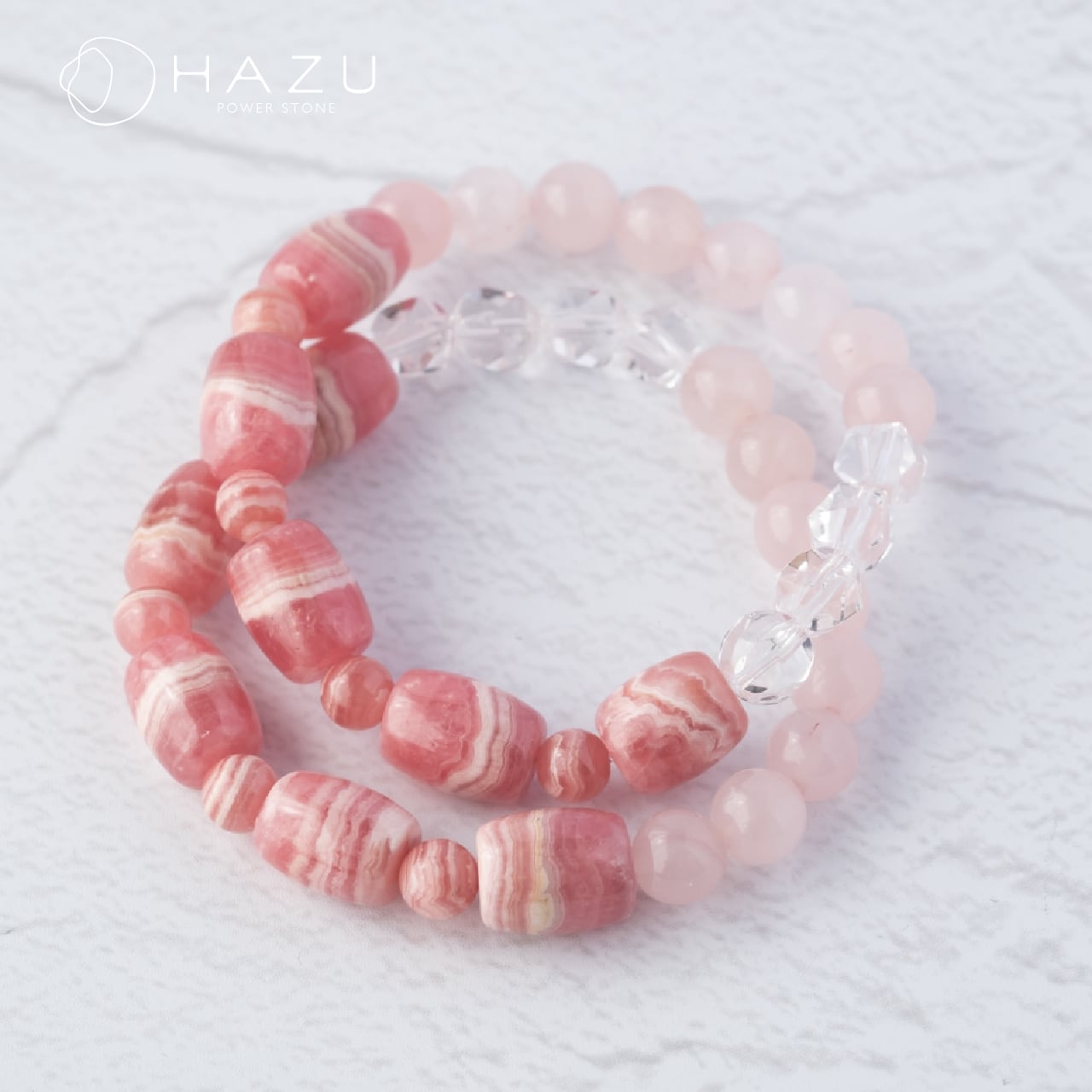 美しい大粒インカローズ［インカローズ／ローズクォーツ／水晶