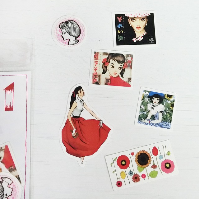 《中原淳一×Kumpel》 フレークシール1 赤