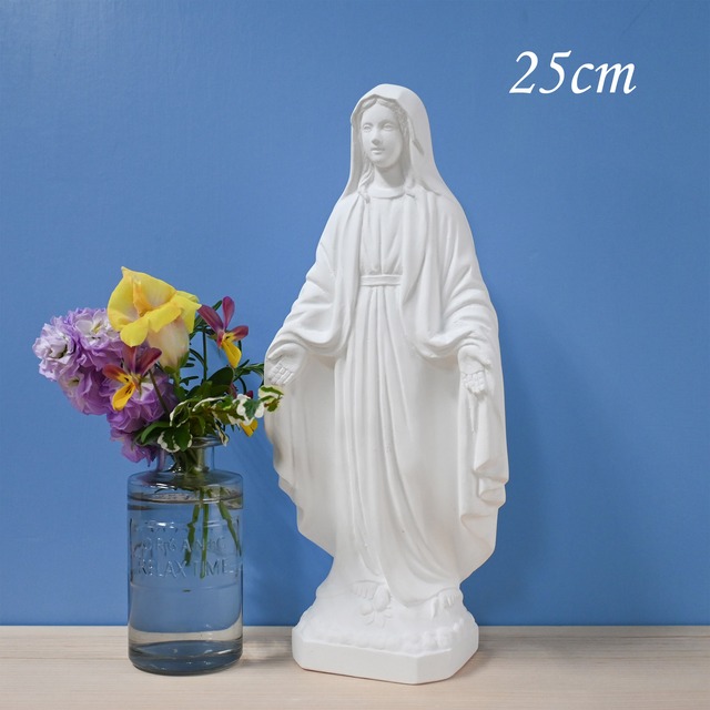 無原罪の聖母像【25cm】室内用白色仕上げ