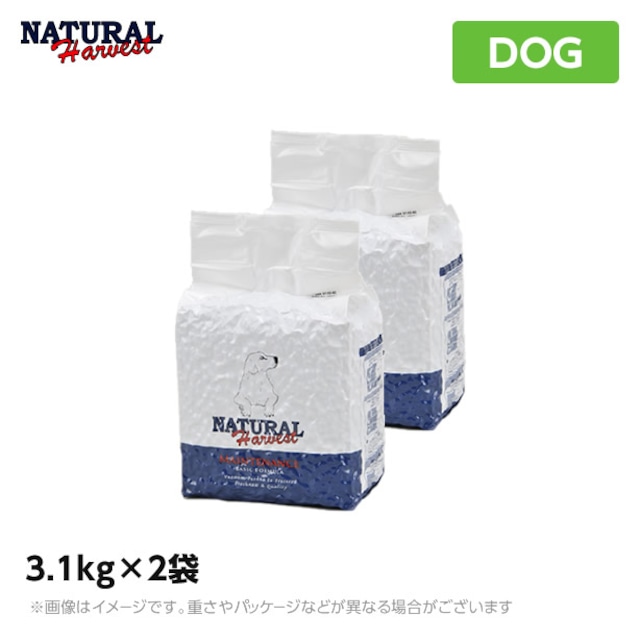 ナチュラルハーベスト メンテナンス 3.1kg×2袋 ドッグフード ベーシックフォーミュラ 成犬用 ドライフード<br>（ペットフード 成犬用ドッグフード 犬用品）