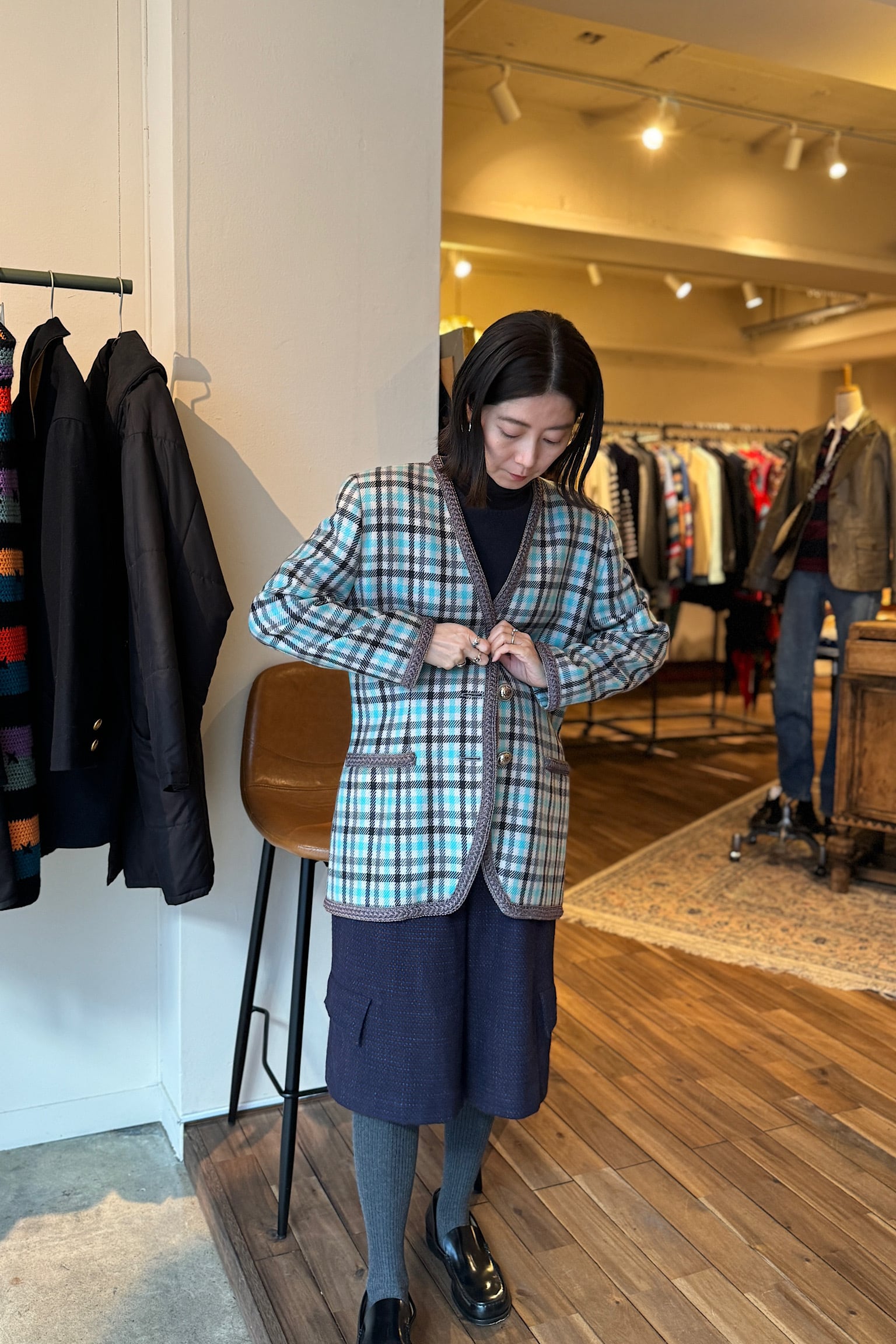 Morly's1981 ブルーチェックジャケット | DROOMTUIN_VINTAGE