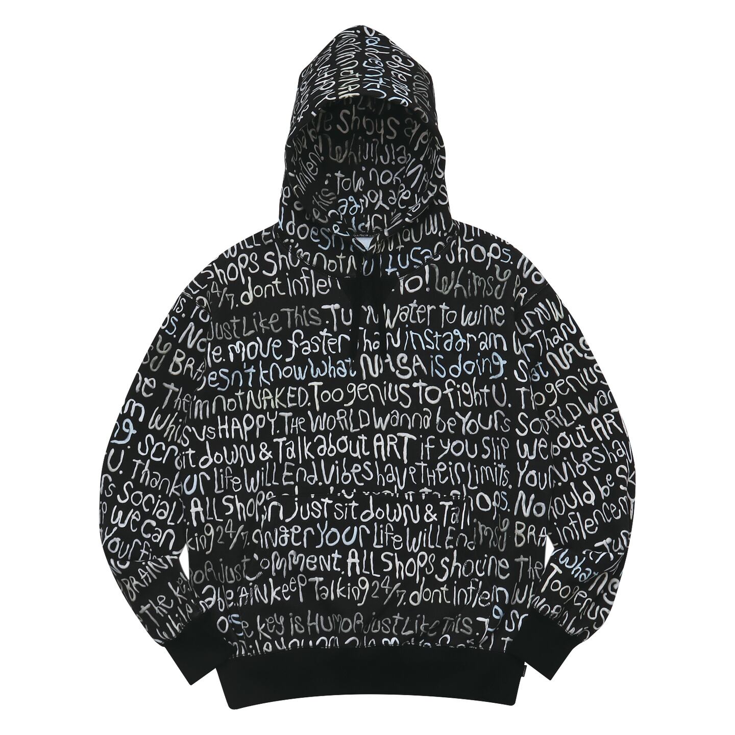 WHIMSY / CLAY LETTER HOODIE / BLACK