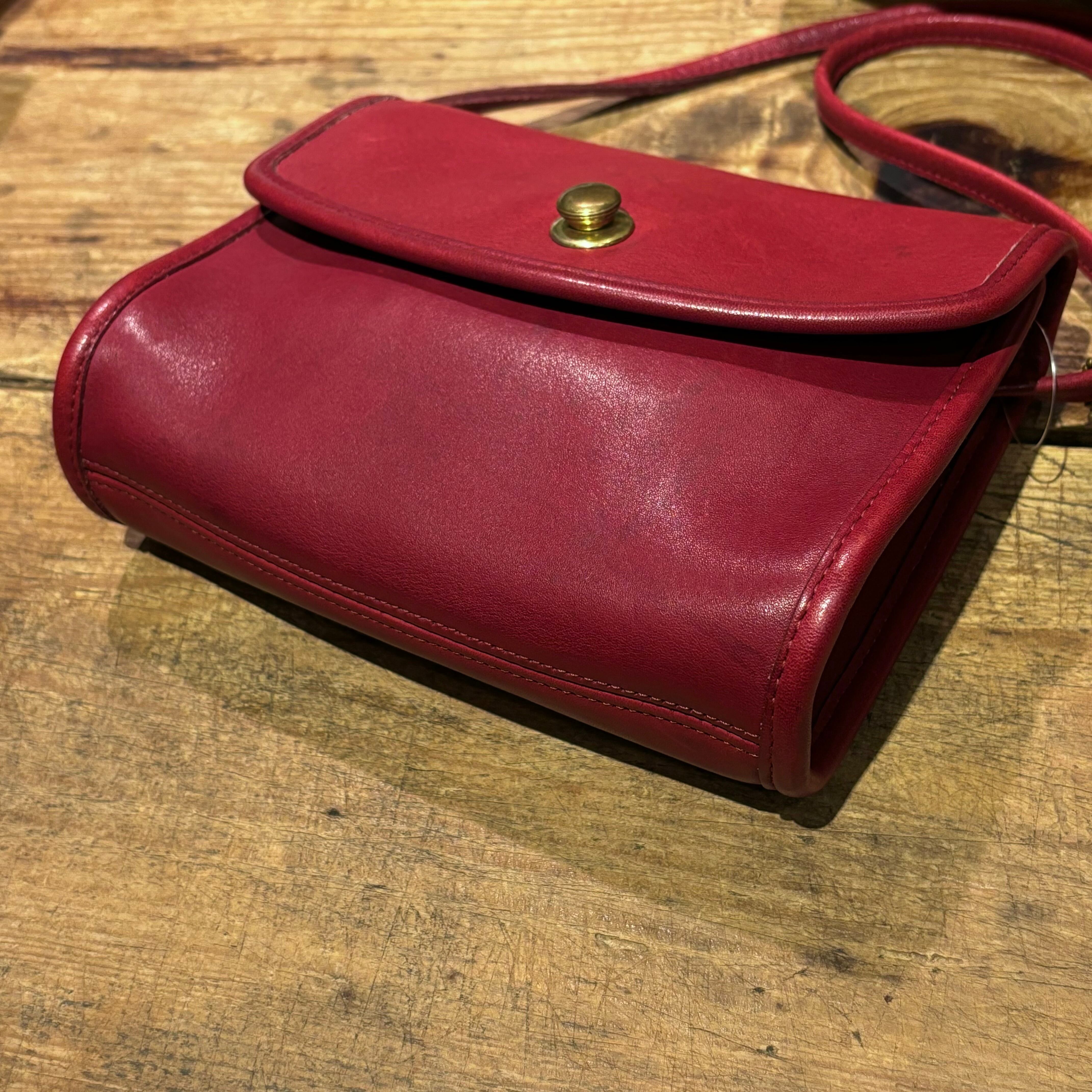 オールドコーチ　ショルダーバッグ　ドイツホック　9892 オールレザー　グリーン 美品 オールドコーチ ☆USA製 レザー ミニ ショルダーバッグ